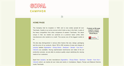 Desktop Screenshot of gopalcamphor.com