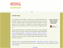 Tablet Screenshot of gopalcamphor.com